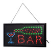 Martini Bottle Pour Framed Bar LED Hanging Wall Sign - 19" x 10"